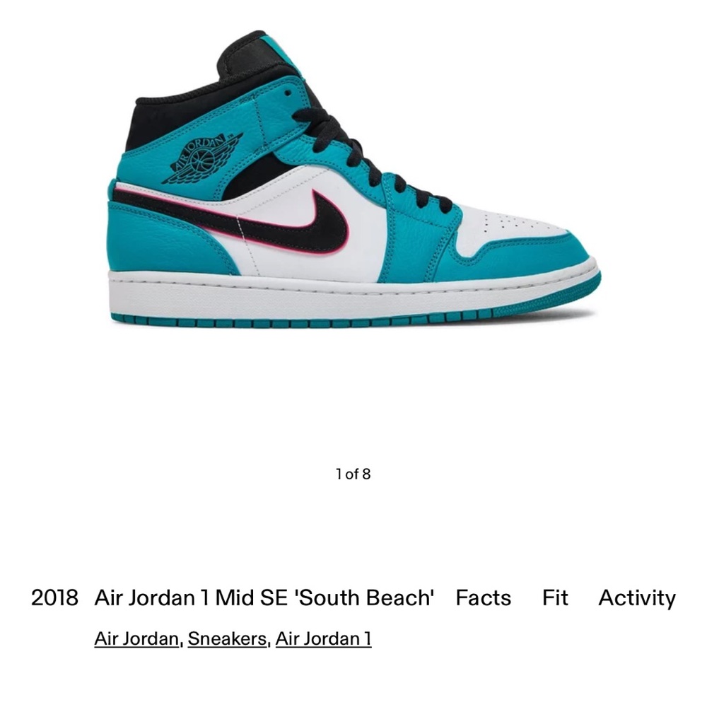2018 Air Jordan 1 Mid SE 'South Beach' size 11.5 - Picture 10 of 10